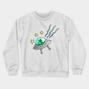 Aqua Alien Ship Crewneck Sweatshirt